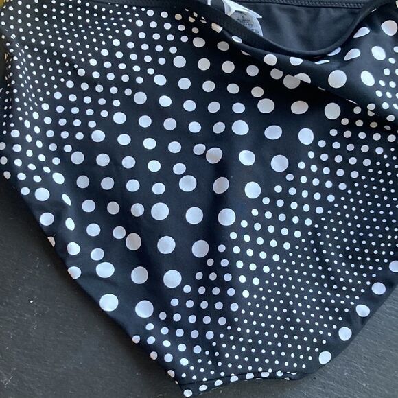 Land’s End Plus Regular reversible bikini bottom black diagonal Polka Dot Var - Picture 6 of 9